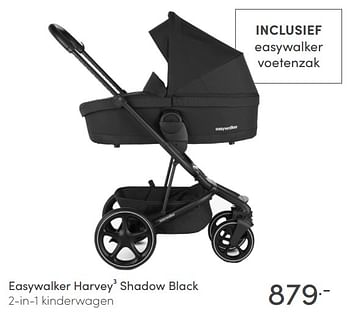 Aanbiedingen Easywalker harvey³ shadow black 2-in-1 kinderwagen - Easywalker - Geldig van 27/02/2022 tot 04/03/2022 bij Baby & Tiener Megastore