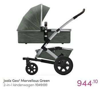 Aanbiedingen Joolz geo2 marvellous green 2-in-1 kinderwagen - Joolz - Geldig van 27/02/2022 tot 04/03/2022 bij Baby & Tiener Megastore