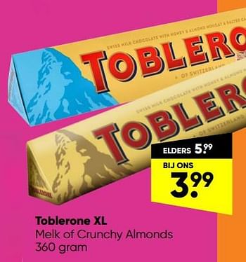 Aanbiedingen Toblerone xl - Toblerone - Geldig van 28/02/2022 tot 13/03/2022 bij Big Bazar