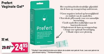 Aanbiedingen Prefert vaginale gel - Prefert - Geldig van 23/02/2022 tot 12/03/2022 bij De Online Drogist