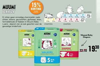 Aanbiedingen Muumi baby diapers - Muumi Baby - Geldig van 23/02/2022 tot 12/03/2022 bij De Online Drogist
