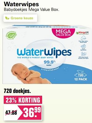 Aanbiedingen Waterwipes babydoekjes mega value box - WaterWipes - Geldig van 23/02/2022 tot 12/03/2022 bij De Online Drogist