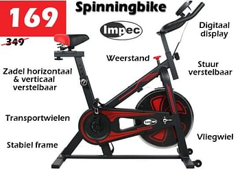 Aanbiedingen Spinningbike - Impec - Geldig van 17/02/2022 tot 13/03/2022 bij Itek