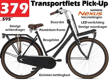 Aanbiedingen Transportfiets pick-up - Huismerk - Itek - Geldig van 17/02/2022 tot 13/03/2022 bij Itek