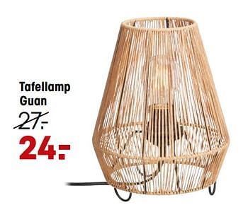 Aanbiedingen Tafellamp guan - Huismerk - Kwantum - Geldig van 07/03/2022 tot 13/03/2022 bij Kwantum