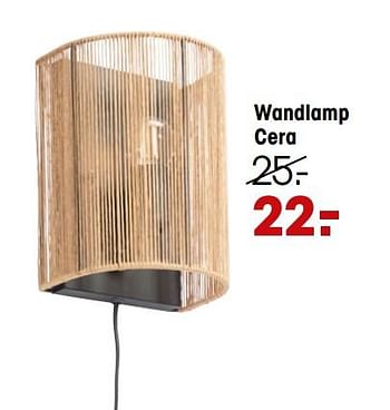 Aanbiedingen Wandlamp cera - Huismerk - Kwantum - Geldig van 07/03/2022 tot 13/03/2022 bij Kwantum