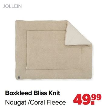 Aanbiedingen Boxkleed bliss knit nougat -coral fleece - Jollein - Geldig van 28/02/2022 tot 26/03/2022 bij Baby-Dump