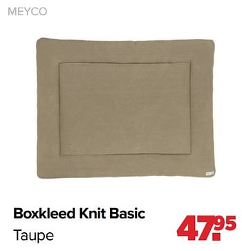 Aanbiedingen Boxkleed knit basic taupe - Meyco - Geldig van 28/02/2022 tot 26/03/2022 bij Baby-Dump