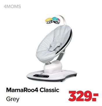 Aanbiedingen Mamaroo4 classic grey - 4Moms - Geldig van 28/02/2022 tot 26/03/2022 bij Baby-Dump