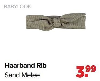 Aanbiedingen Babylook haarband rib sand melee - Baby look - Geldig van 28/02/2022 tot 26/03/2022 bij Baby-Dump