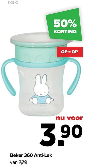 Aanbiedingen Koko beker 360 anti-lek - Koko - Geldig van 28/02/2022 tot 26/03/2022 bij Baby-Dump