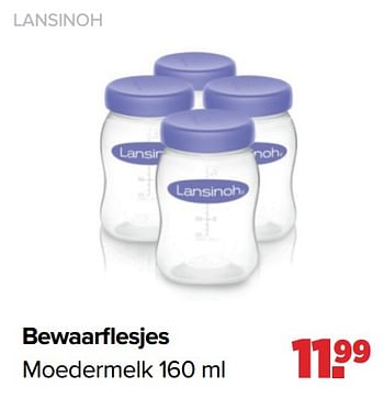 Aanbiedingen Lansinoh bewaarflesjes moedermelk - Lansinoh - Geldig van 28/02/2022 tot 26/03/2022 bij Baby-Dump