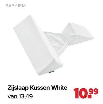 Aanbiedingen Babyjem zijslaap kussen white - BabyJem - Geldig van 28/02/2022 tot 26/03/2022 bij Baby-Dump