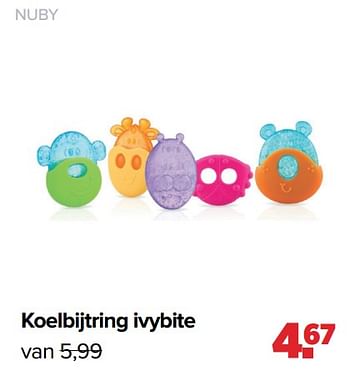 Aanbiedingen Nuby koelbijtring ivybite - Nuby - Geldig van 28/02/2022 tot 26/03/2022 bij Baby-Dump