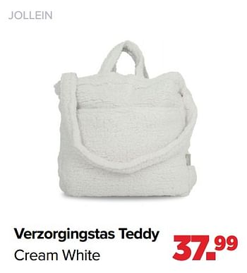 Aanbiedingen Jollein verzorgingstas teddy cream white - Jollein - Geldig van 28/02/2022 tot 26/03/2022 bij Baby-Dump