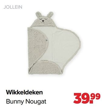 Aanbiedingen Jollein wikkeldeken bunny nougat - Jollein - Geldig van 28/02/2022 tot 26/03/2022 bij Baby-Dump