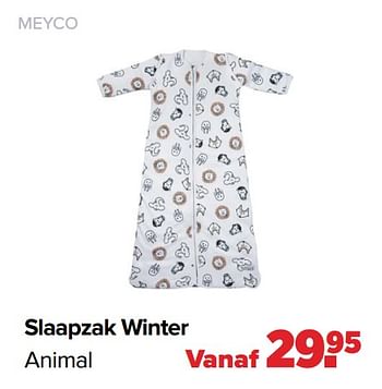 Aanbiedingen Meyco slaapzak winter animal - Meyco - Geldig van 28/02/2022 tot 26/03/2022 bij Baby-Dump