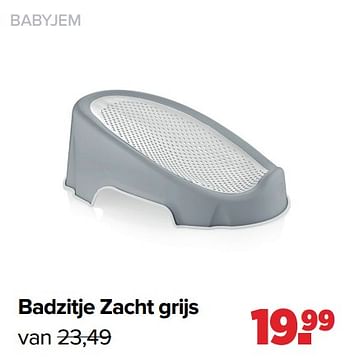 Aanbiedingen Babyjem badzitje zacht grijs - BabyJem - Geldig van 28/02/2022 tot 26/03/2022 bij Baby-Dump