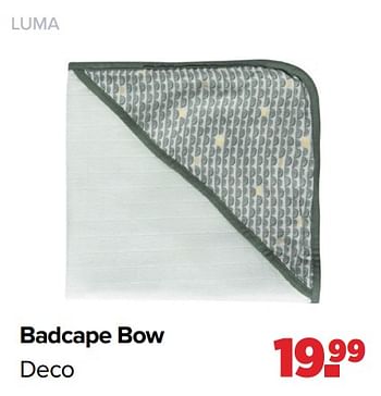 Aanbiedingen Luma badcape bow deco - Luma Babycare - Geldig van 28/02/2022 tot 26/03/2022 bij Baby-Dump