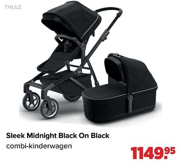 Aanbiedingen Thule sleek midnight black on black combi-kinderwagen - Thule - Geldig van 28/02/2022 tot 26/03/2022 bij Baby-Dump