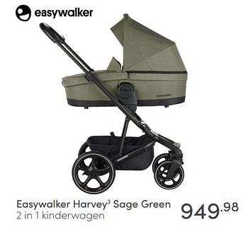 Aanbiedingen Easywalker harvey3 sage green 2 in 1 kinderwagen - Easywalker - Geldig van 06/03/2022 tot 12/03/2022 bij Baby & Tiener Megastore