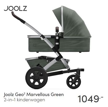 Aanbiedingen Joolz geo2 marvellous green 2-in-1 kinderwagen - Joolz - Geldig van 06/03/2022 tot 12/03/2022 bij Baby & Tiener Megastore