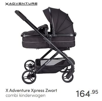 Aanbiedingen X adventure xpress zwart combi kinderwagen - Xadventure - Geldig van 06/03/2022 tot 12/03/2022 bij Baby & Tiener Megastore