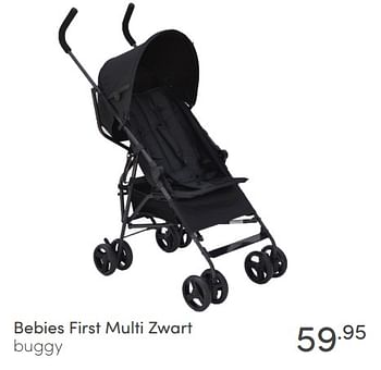 Aanbiedingen Bebies first multi zwart buggy - bebiesfirst - Geldig van 06/03/2022 tot 12/03/2022 bij Baby & Tiener Megastore