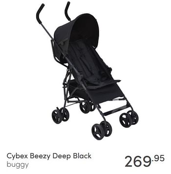 Aanbiedingen Cybex beezy deep black buggy - Cybex - Geldig van 06/03/2022 tot 12/03/2022 bij Baby & Tiener Megastore