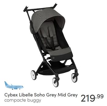 Aanbiedingen Cybex libelle soho grey mid grey compacte buggy - Cybex - Geldig van 06/03/2022 tot 12/03/2022 bij Baby & Tiener Megastore