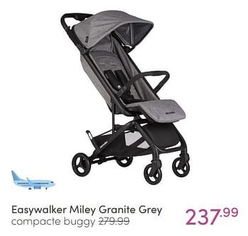 Aanbiedingen Easywalker miley granite grey compacte buggy - Easywalker - Geldig van 06/03/2022 tot 12/03/2022 bij Baby & Tiener Megastore