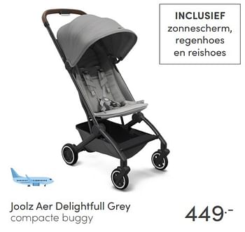 Aanbiedingen Joolz aer delightfull grey compacte buggy - Joolz - Geldig van 06/03/2022 tot 12/03/2022 bij Baby & Tiener Megastore