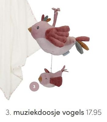Aanbiedingen Little dutch muziekdoosje vogels - Little Dutch - Geldig van 06/03/2022 tot 12/03/2022 bij Baby & Tiener Megastore