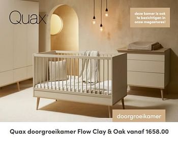 Aanbiedingen Quax doorgroeikamer flow clay + oak - Quax - Geldig van 06/03/2022 tot 12/03/2022 bij Baby & Tiener Megastore