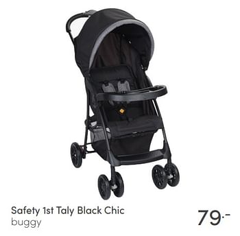Aanbiedingen Safety 1st taly black chic buggy - Safety 1st - Geldig van 06/03/2022 tot 12/03/2022 bij Baby & Tiener Megastore