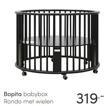 Aanbiedingen Bopita babybox rondo met wielen - Bopita - Geldig van 06/03/2022 tot 12/03/2022 bij Baby & Tiener Megastore
