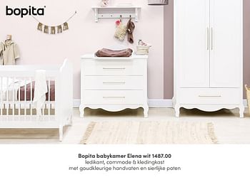 Aanbiedingen Bopita babykamer elena wit - Bopita - Geldig van 06/03/2022 tot 12/03/2022 bij Baby & Tiener Megastore