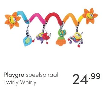 Aanbiedingen Playgro speelspiraal twirly whirly - Playgro - Geldig van 06/03/2022 tot 12/03/2022 bij Baby & Tiener Megastore