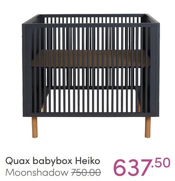Aanbiedingen Quax babybox heiko moonshadow - Quax - Geldig van 06/03/2022 tot 12/03/2022 bij Baby & Tiener Megastore
