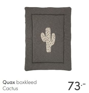 Aanbiedingen Quax boxkleed cactus - Quax - Geldig van 06/03/2022 tot 12/03/2022 bij Baby & Tiener Megastore