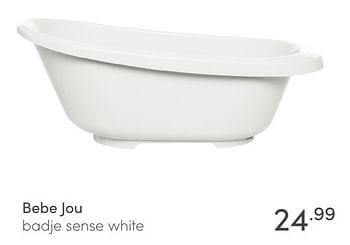 Aanbiedingen Bebe jou badje sense white - Bebe-jou - Geldig van 06/03/2022 tot 12/03/2022 bij Baby & Tiener Megastore