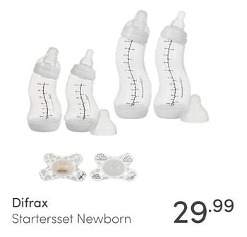 Aanbiedingen Difrax startersset newborn - Difrax - Geldig van 06/03/2022 tot 12/03/2022 bij Baby & Tiener Megastore