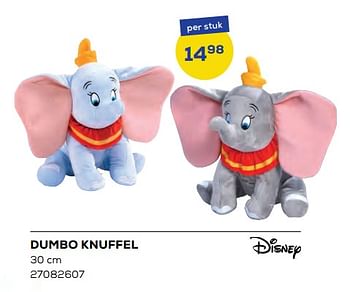 Aanbiedingen Dumbo knuffel - Disney - Geldig van 04/03/2022 tot 01/04/2022 bij Supra Bazar