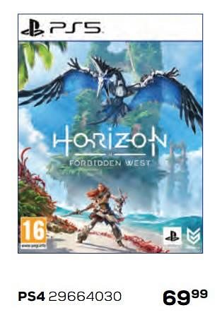 Aanbiedingen Ps4 horizon forbidden west - Sony Computer Entertainment Europe - Geldig van 04/03/2022 tot 01/04/2022 bij Supra Bazar