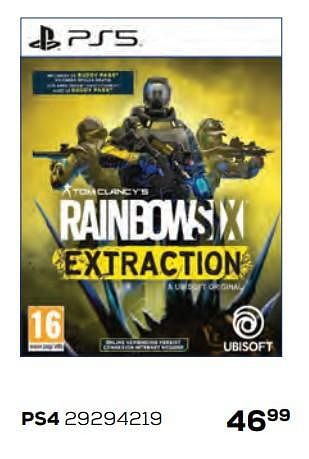 Aanbiedingen Ps4 rainbow six extraction - Ubisoft - Geldig van 04/03/2022 tot 01/04/2022 bij Supra Bazar