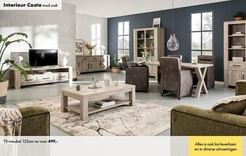Aanbiedingen Interieur costa tv-meubel - Huismerk - Woon Square - Geldig van 07/03/2022 tot 12/03/2022 bij Woon Square