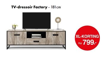 Aanbiedingen Tv-dressoir factory - Huismerk - Woon Square - Geldig van 07/03/2022 tot 12/03/2022 bij Woon Square