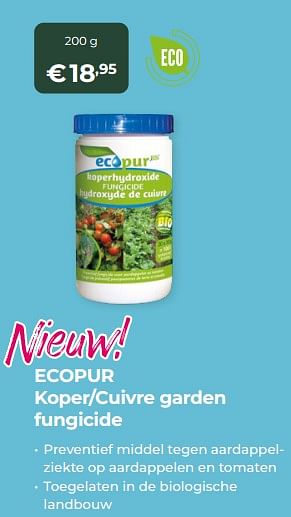 Aanbiedingen Ecopur koper-cuivre garden fungicide - BSI - Geldig van 13/03/2022 tot 31/10/2022 bij Multi Bazar