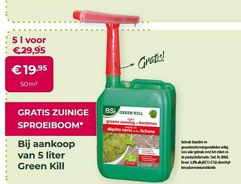 Aanbiedingen Green kill groene aanslag en korstmos - BSI - Geldig van 13/03/2022 tot 31/10/2022 bij Multi Bazar