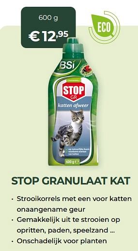 Aanbiedingen Stop granulaat kat - BSI - Geldig van 13/03/2022 tot 31/10/2022 bij Multi Bazar